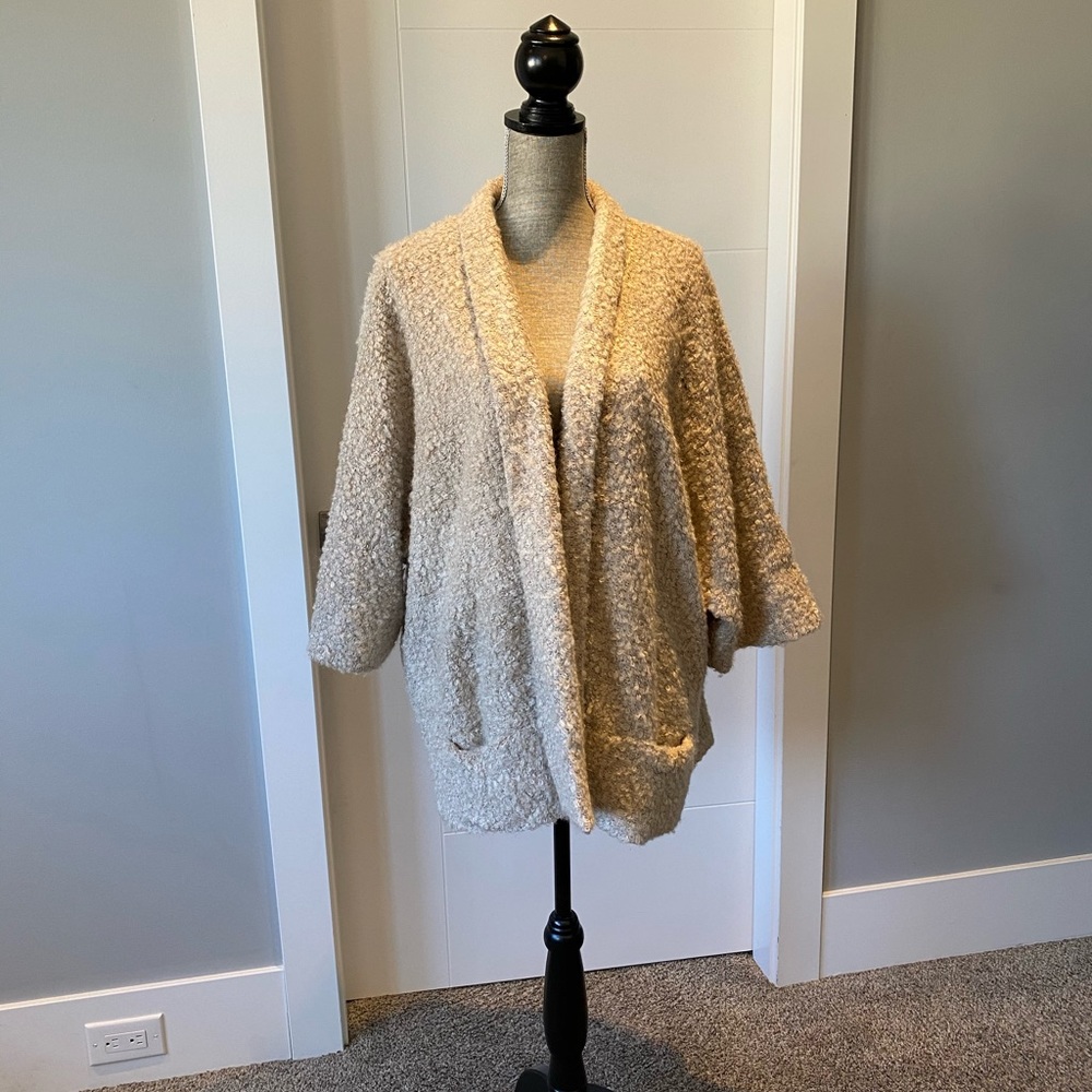 Open Front Teddy Coat